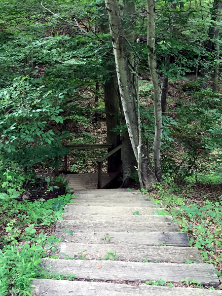 stairs down to a cliff